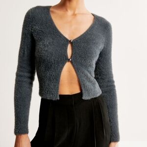 ​Abercrombie & Fitch Pearl Button Fuzzy Cardigan